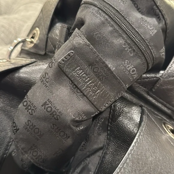 Michael Kors Bag Studded Black Leather Chain Hobo - Picture 12 of 17